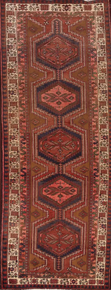 Geometric Ardebil Persian Runner Rug 4x10