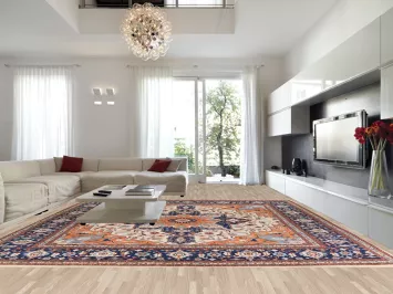 Vegetable Dye Heriz Serapi Persian Large Rug 16x16