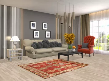 Geometric Shiraz Persian Rug 4x5