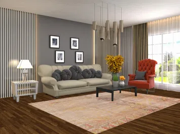 Distressed Wool Bakhtiari Persian Area Rug 6x9