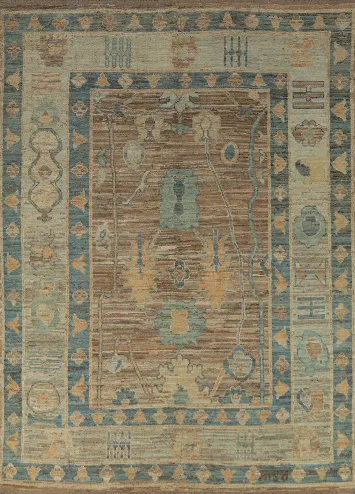 Handmade Wool Oushak Turkish Area Rug 8x10