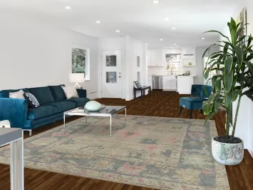 Muted Vegetable Dye Oushak Turkish Area Rug 8x10