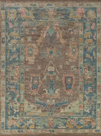 Handmade Wool Oushak Turkish Area Rug 8x10