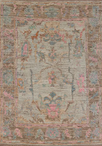 Handmade Wool Oushak Turkish Area Rug 6x8