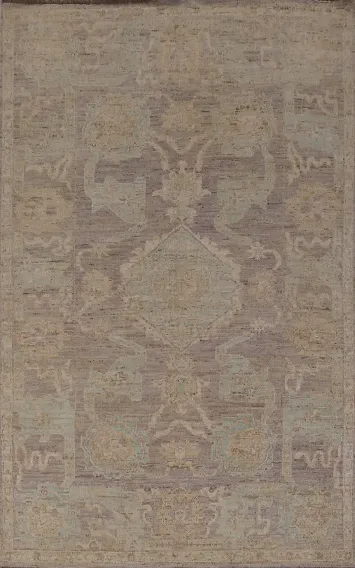 Vegetable Dye Wool Oushak Turkish Area Rug 7x10