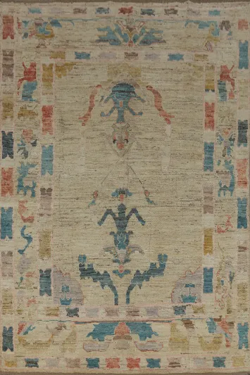 Vegetable Dye Oushak Turkish Area Rug 7x10