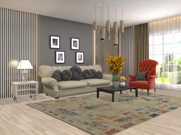 Vegetable Dye Oushak Turkish Area Rug 7x10