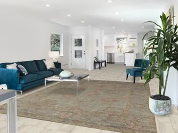 Vegetable Dye Wool Oushak Turkish Area Rug 8x10