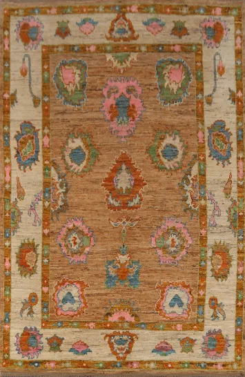 Handmade Wool Oushak Vegetable Dye Area Rug 7x10