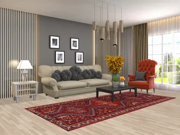 Tribal Geometric Shiraz Persian Runner Rug 4x10