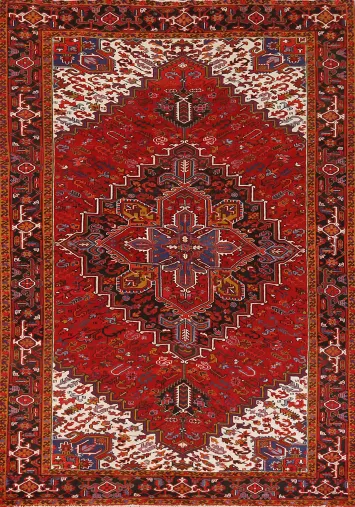 Vegetable Dye Wool Heriz Persian Area Rug 8x11