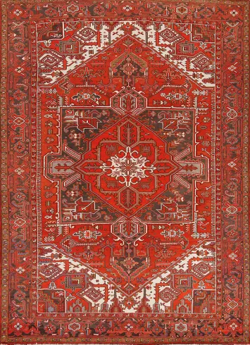 Vegetable Dye Wool Heriz Persian Area Rug 8x11