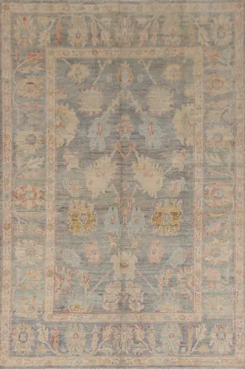 Vegetable Dye Oushak Turkish Area Rug 7x10