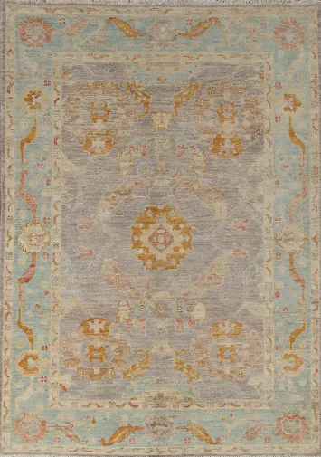 Vegetable Dye Oushak Turkish Rug 5x7