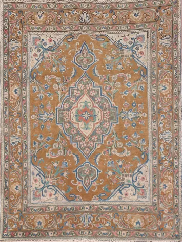 Vintage Wool Tabriz Persian Rug 5x6