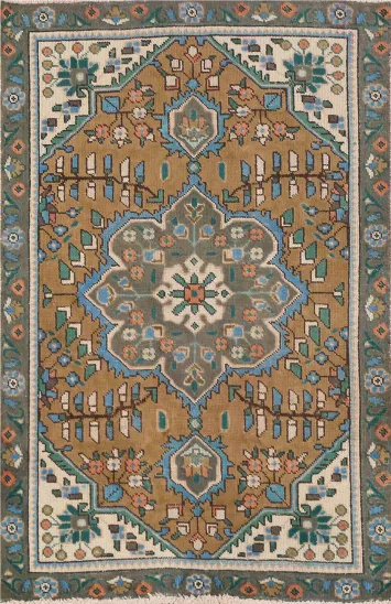 Vintage Wool Tabriz Persian Rug 3x5