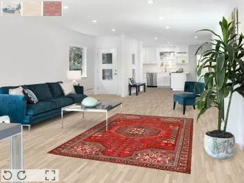 Vintage Wool Shiraz Persian Area Rug 5x8