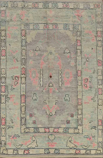 Vegetable Dye Oushak Turkish Area Rug 7x10