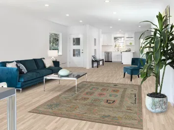 Vegetable Dye Oushak Turkish Area Rug 5x8