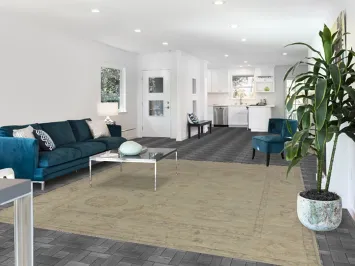 Earth Tone Wool Oushak Vegetable Dye Area Rug 8x10