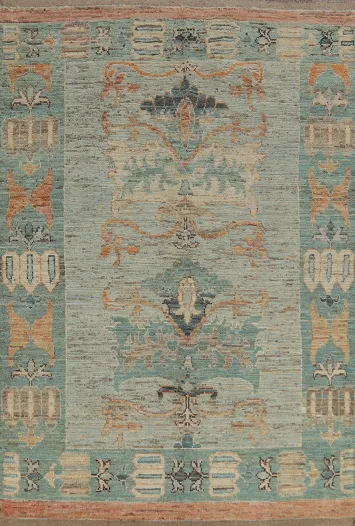 Vegetable Dye Oushak Turkish Area Rug 6x8