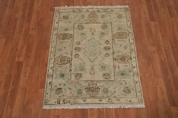 Vegetable Dye Oushak Turkish Rug 3x4
