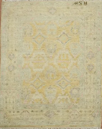 Vegetable Dye Oushak Turkish Rug 3x4