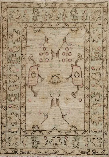 Earth Tone Wool Oushak Vegetable Dye Rug 3x4