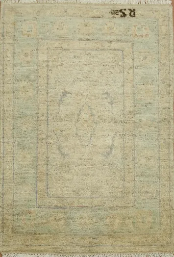 Vegetable Dye Oushak Turkish Foyer Rug 3x4