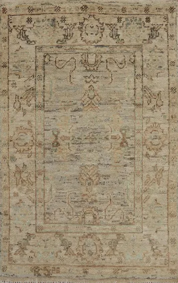 Earth Tone Oushak Vegetable Dye Rug 3x4