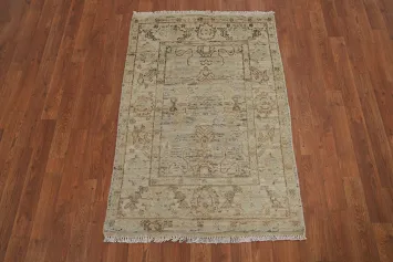 Earth Tone Oushak Vegetable Dye Rug 3x4
