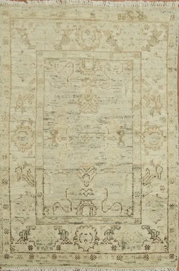 Earth Tone Oushak Vegetable Dye Rug 3x4