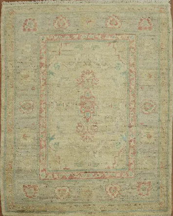 Vegetable Dye Oushak Turkish Rug 3x4
