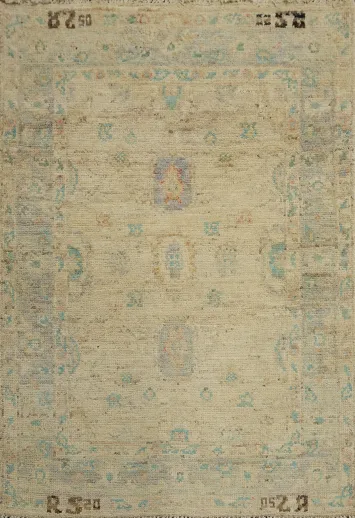 Vegetable Dye Oushak Turkish Rug 3x4