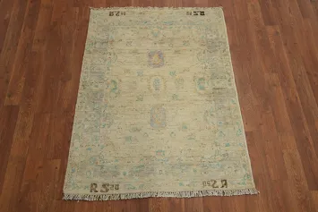 Vegetable Dye Oushak Turkish Rug 3x4