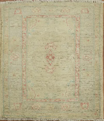 Earth Tone Oushak Vegetable Dye Turkish Rug 3x4