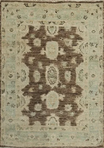 Earth Tone Oushak Vegetable Dye Rug 3x4
