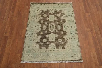 Earth Tone Oushak Vegetable Dye Rug 3x4
