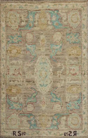 Vegetable Dye Oushak Turkish Rug 3x4