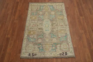 Vegetable Dye Oushak Turkish Rug 3x4