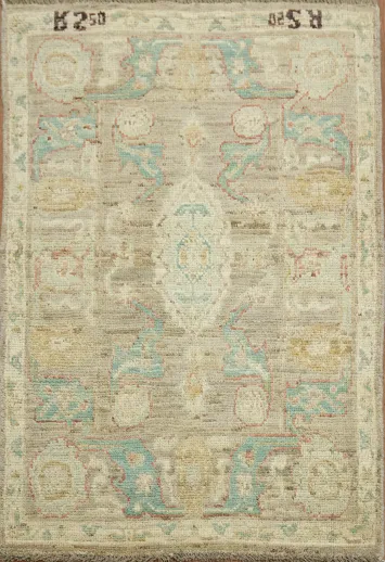 Vegetable Dye Oushak Turkish Rug 3x4