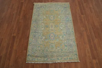 Vegetable Dye Oushak Turkish Rug 3x5