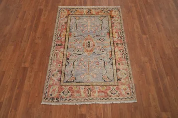 Vegetable Dye Oushak Turkish Rug 3x5