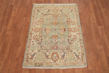 Vegetable Dye Oushak Turkish Rug 3x4