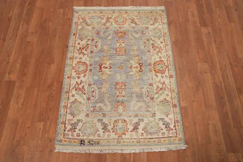Vegetable Dye Oushak Turkish Rug 3x4