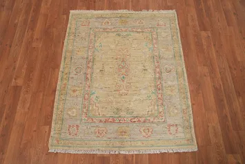 Vegetable Dye Oushak Turkish Accent Rug 3x4