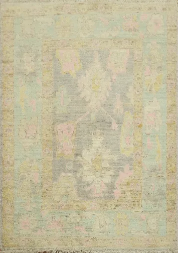 Vegetable Dye Oushak Turkish Accent Rug 3x4