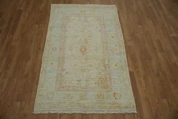 Vegetable Dye Oushak Turkish Accent Rug 3x5