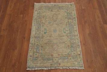 Vegetable Dye Oushak Turkish Rug 2x3