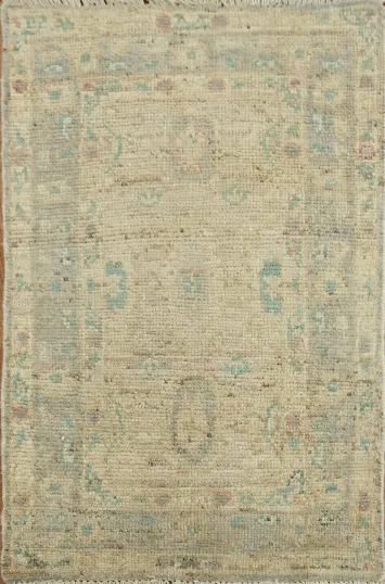 Vegetable Dye Oushak Turkish Rug 2x3